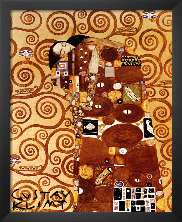 Fulfillment, Stoclet Frieze, c.1909 - Gustav Klimt Paintings